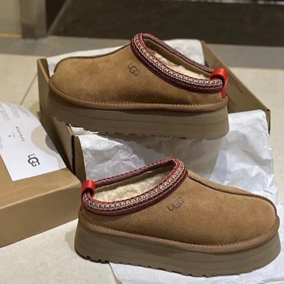 🌰BNIB UGG Tazz chestnut platform slippers - womens - Picture 3 of 7